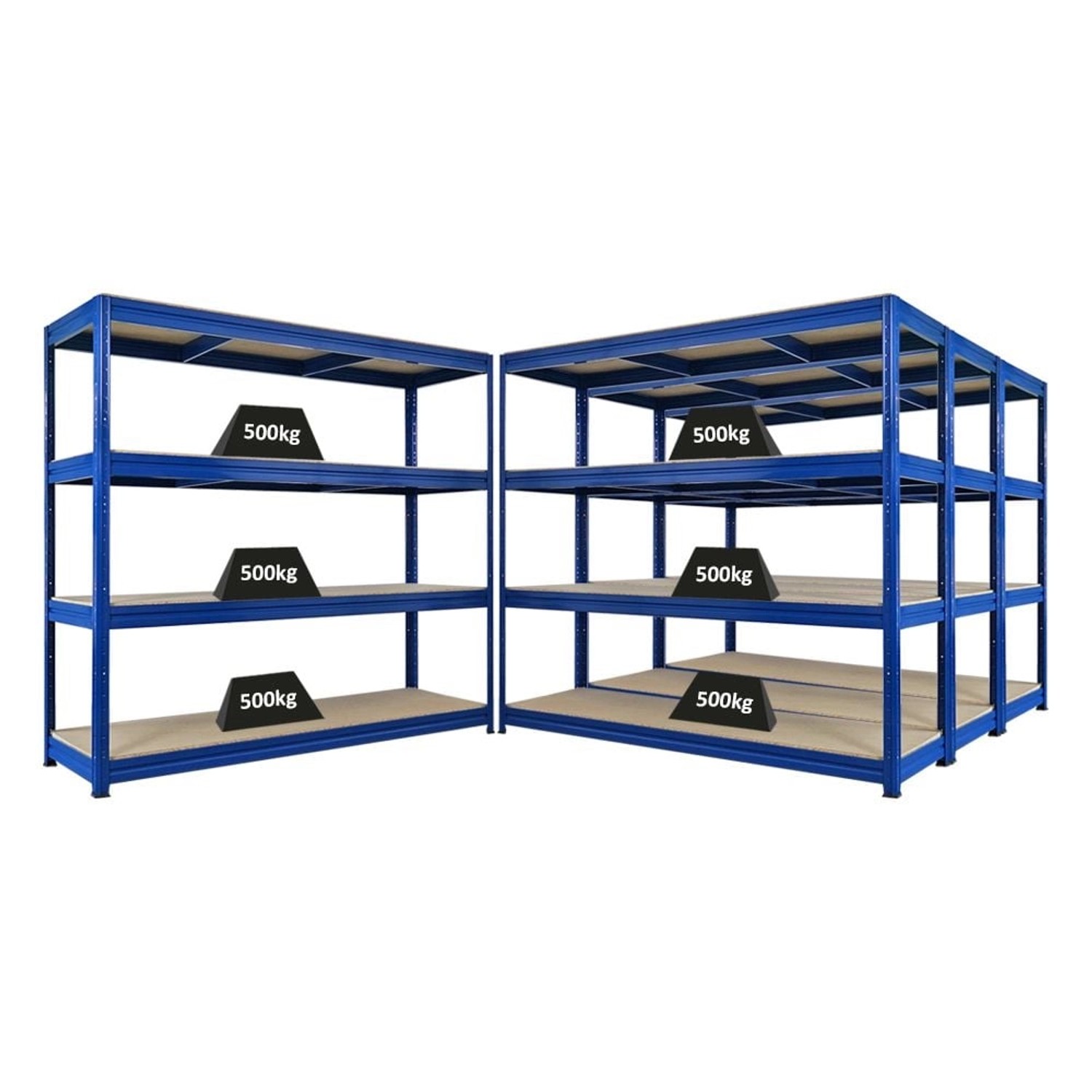 PROREGAL Mega Deal 4x Schwerlastregal Dino HxBxT 180x200x60cm 4 Spanplatten günstig online kaufen