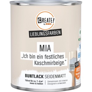 CREATE! by OBI Buntlack Lieblingsfarbe Mia Kaschmirbeige Seidenmatt 0,75 l