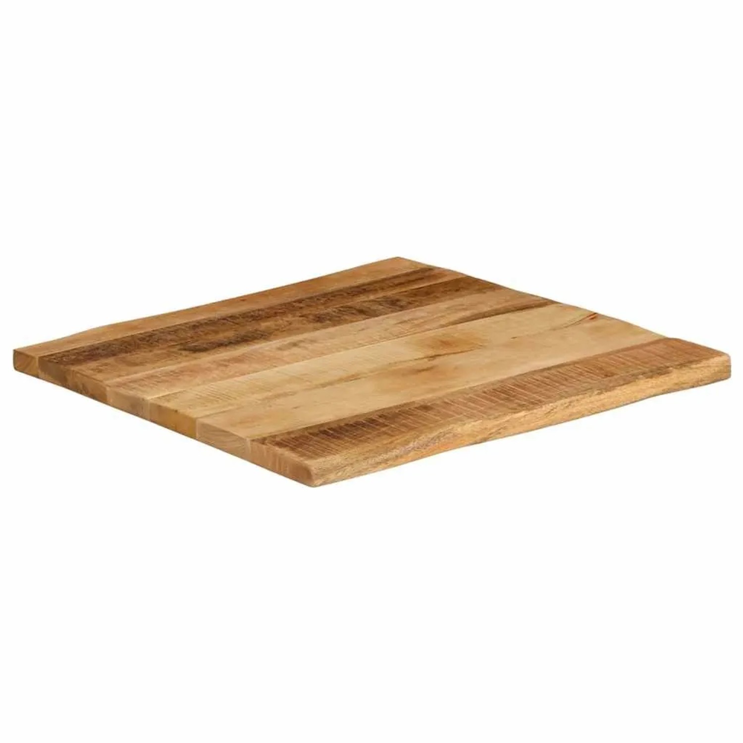 vidaXL Tischplatte mit Baumkante 40x40x2,5 cm Raues Mango Massivholz 370654
