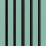 Akustikpaneel Muster Linoleum Aquavert/Schwarz: Wandpaneel mit schwarzen Leisten auf mintfarbenem Grund.