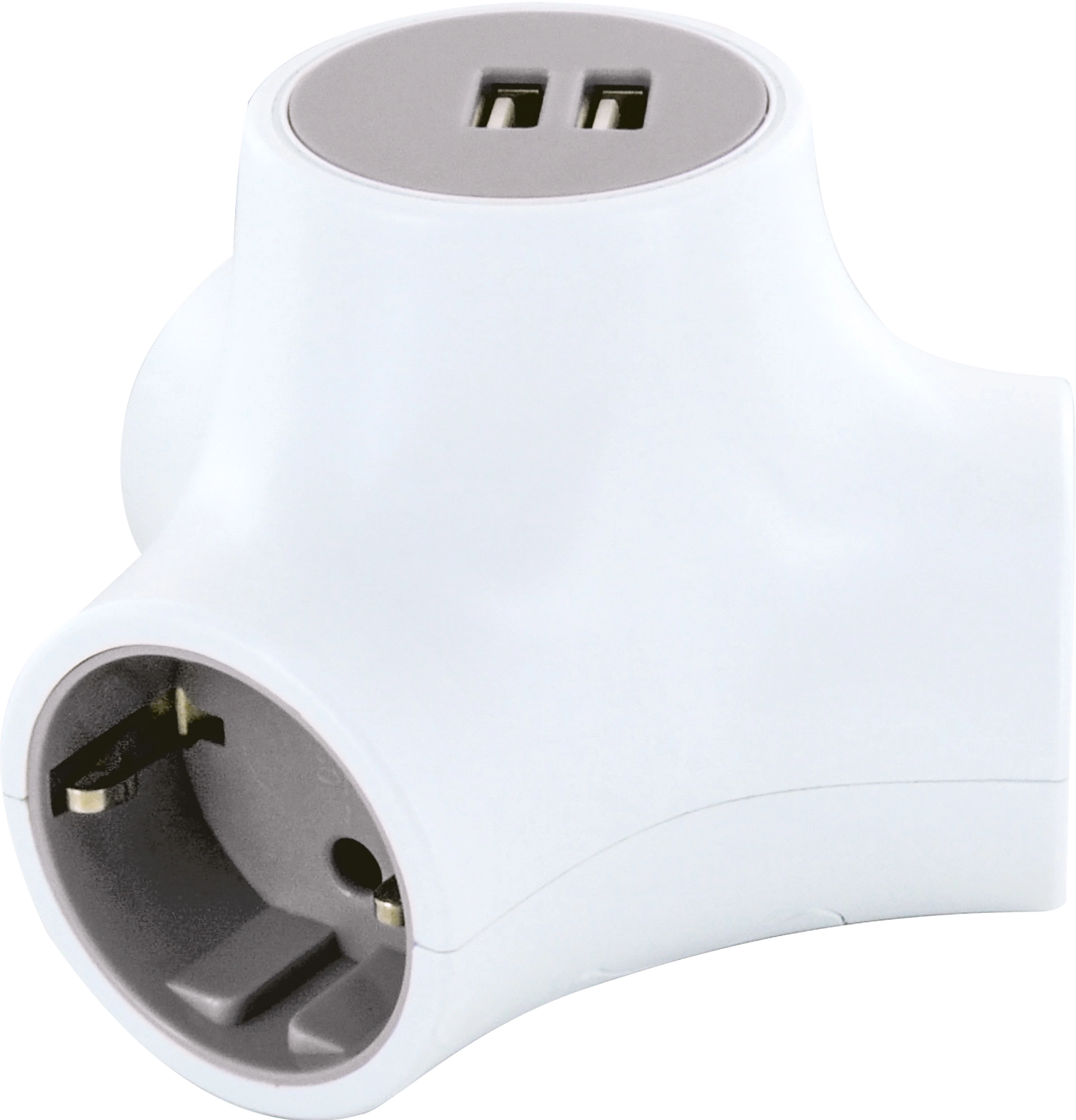 Schwaiger Steckdosen Y-Verteiler mit 3x Schuko und 2x USB 1,4 m kaufen bei  OBI