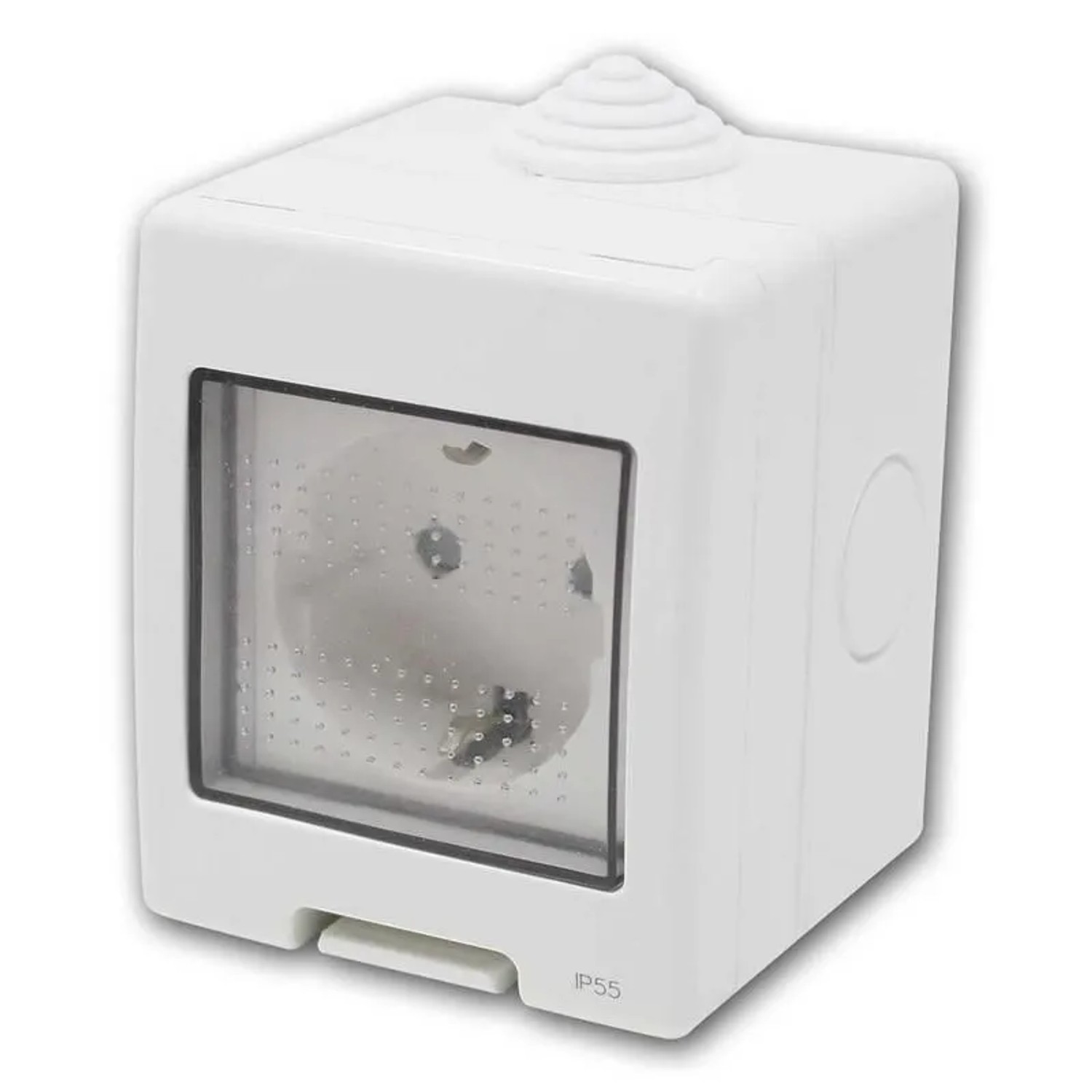 TEM Aufputz Steckdose Lichtgrau 16A250V IP55