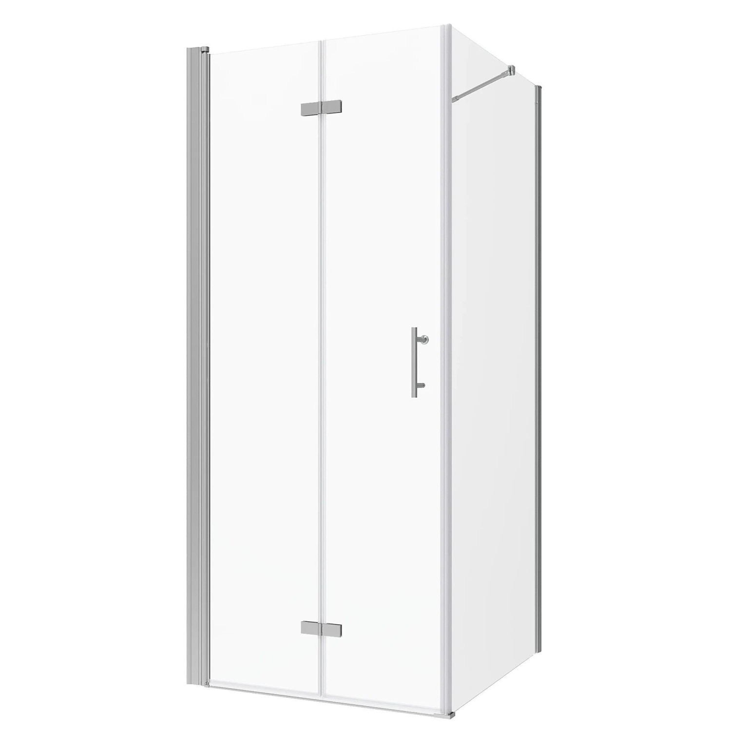 Aquabatos Faltbare Duschkabine aus 6 mm Nano Sicherheitsglas Eckeinstieg 90 x 100 x 197 cm Eckdusche Duschtür mit Seitenwand