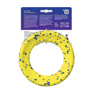 Zeus Nitro Hundespielzeug Ring, gelb-blau, Ø 16cm, Wasserspielzeug für Hunde.