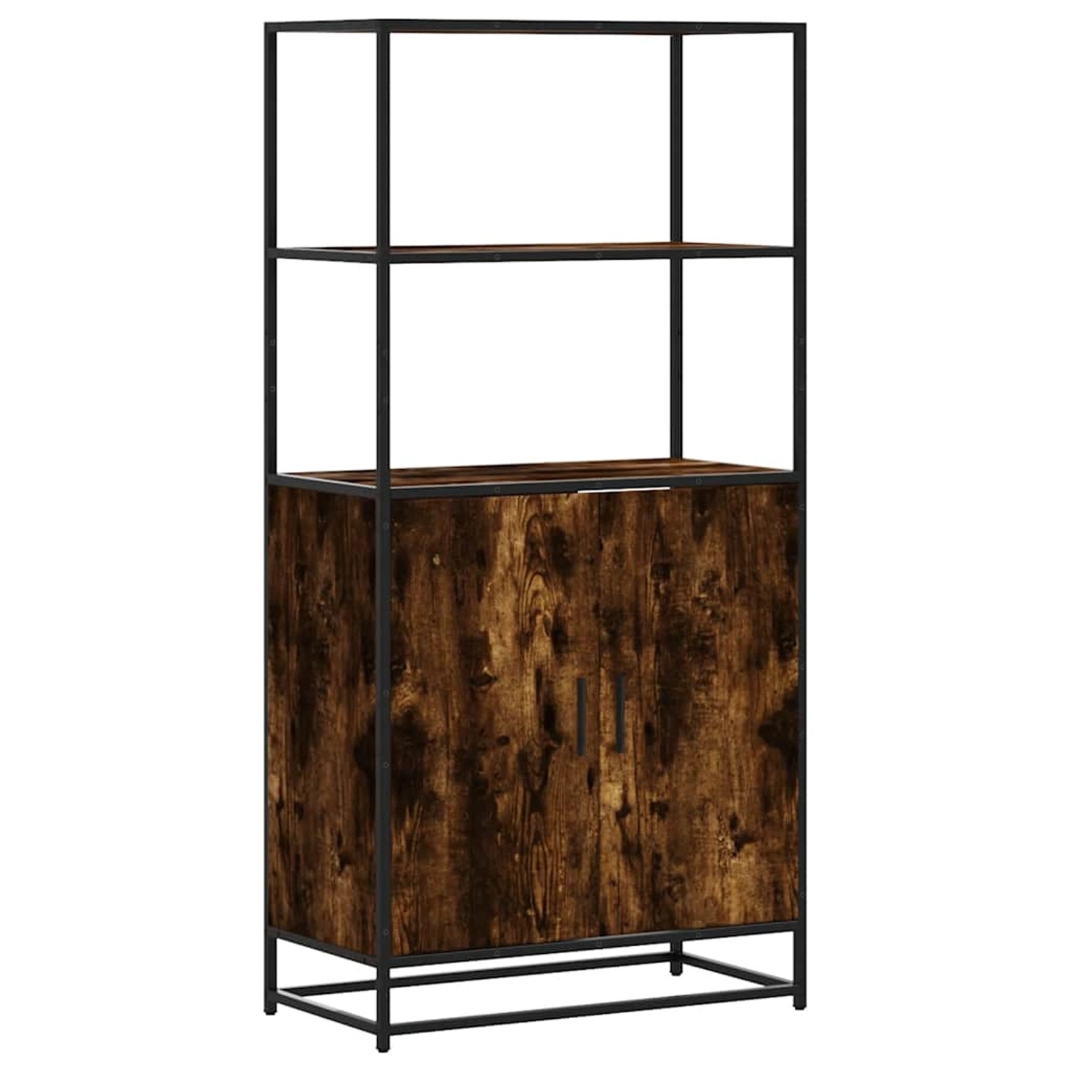 vidaXL Highboard Räuchereiche 68x35x139 cm Holzwerkstoff und Metall 849051