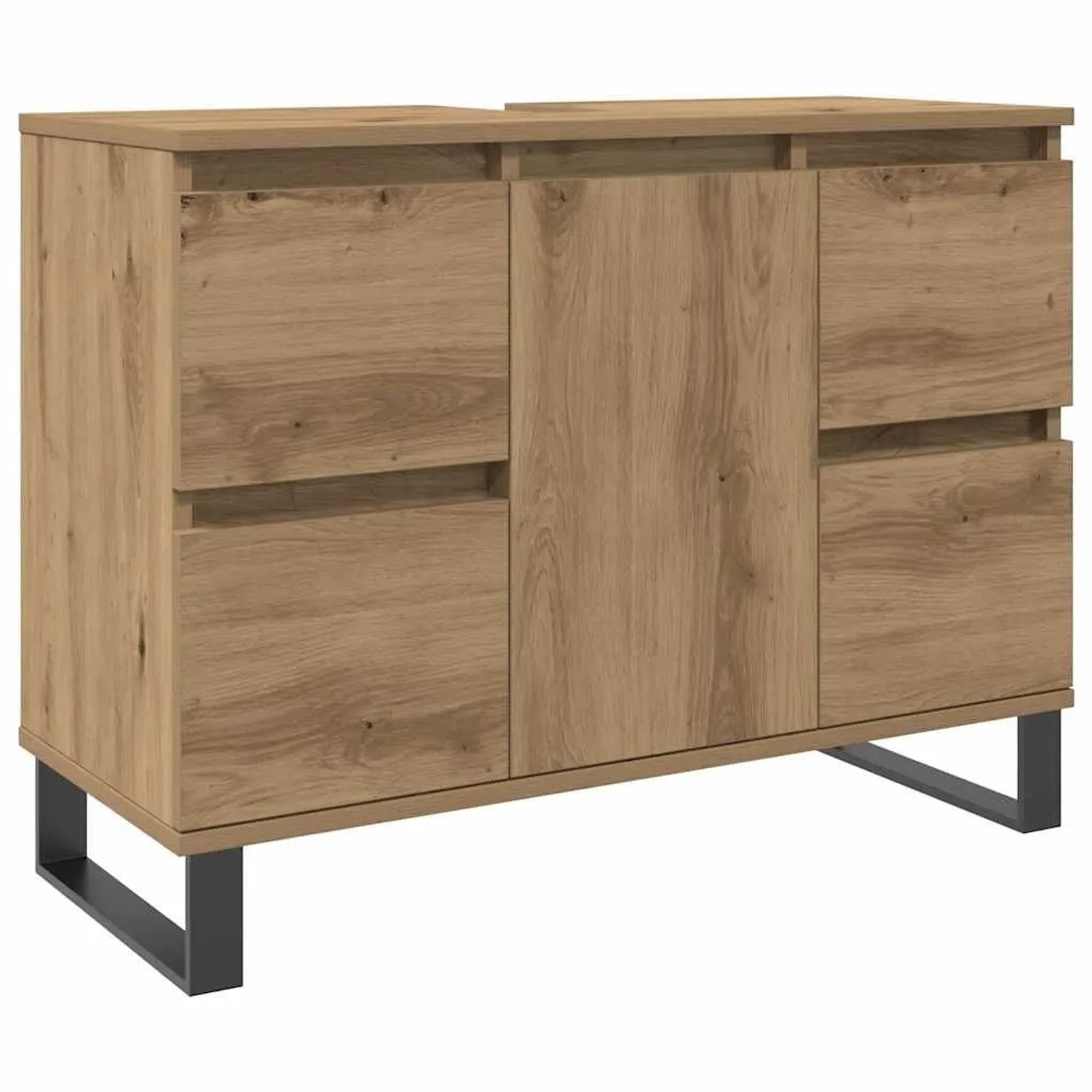 vidaXL Waschbeckenunterschrank Artisan-Eiche 80x33x60 cm Holzwerkstoff 857239