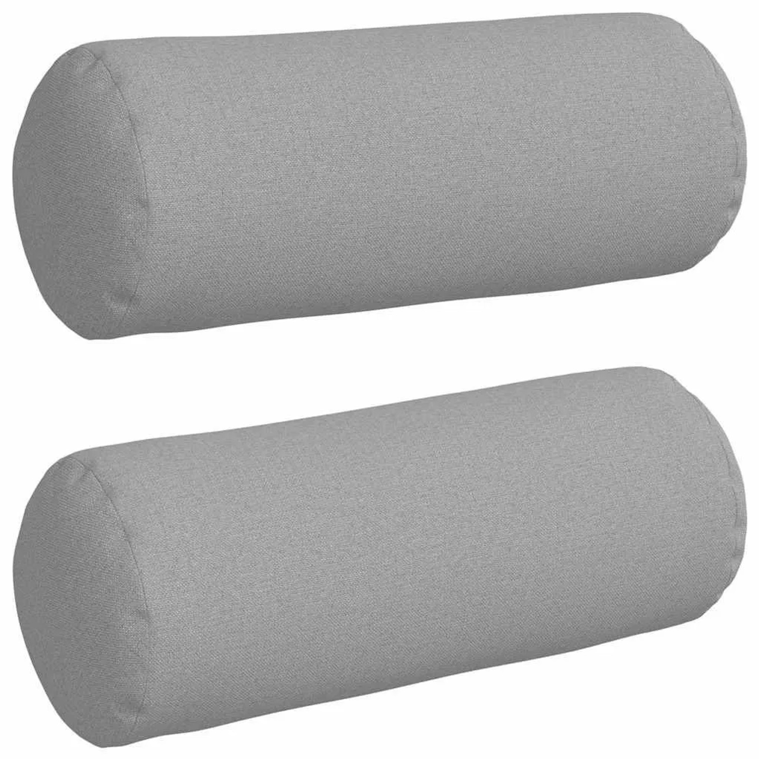 vidaXL Bolsterkissen 2 Stück Wolkengrau Ø 15 x 40 cm Stoff 42014281