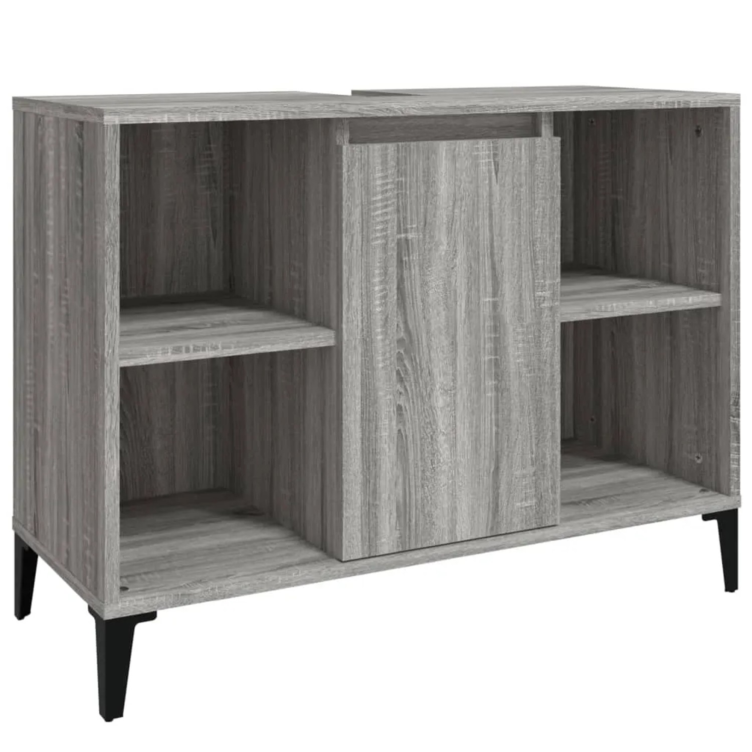 vidaXL Waschbeckenunterschrank Grau Sonoma 80x33x60 cm Holzwerkstoff 821298