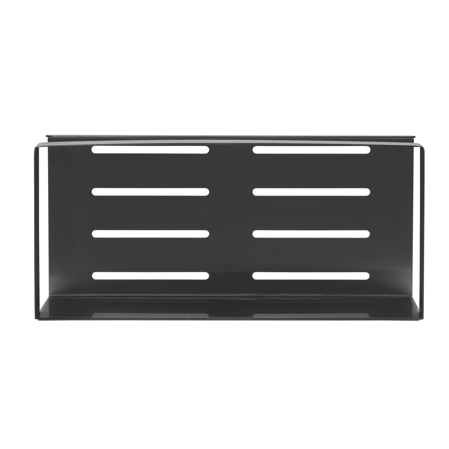 Schöner Wohnen Wandablage Meleto in Gun-Metal Grey aus Edelstahl mit Wasserablauf.