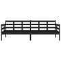 Schwarzes vidaXL Tagesbett aus Kiefernholz, 80x200 cm, ideal als Bett oder Sofa.