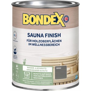 Bondex Sauna Finish Grau 1 l Dose für Holzschutz im Innenbereich.