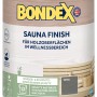 Bondex Sauna Finish Grau 1 l Dose für Holzschutz im Innenbereich.