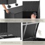 Tectake Auflagenbox Kuusamo, 253 L, mit Rollen, Rattangeflecht und Aluminiumgestell. Zubehör für Ordnungssysteme im Garten.