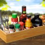 Kesper Aufbewahrungsbox aus Bambus mit Fächern für Grillsoßen, Gewürze und Besteck.