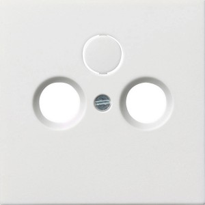 Gira Antennenabdeckung Fläche in Reinweiß für Antennendosen.