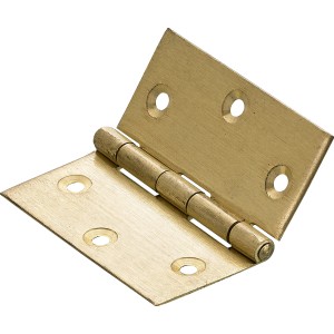 Hettich Scharnier, 50x50 mm, vermessingt, für Möbel, Kisten und Modellbau.