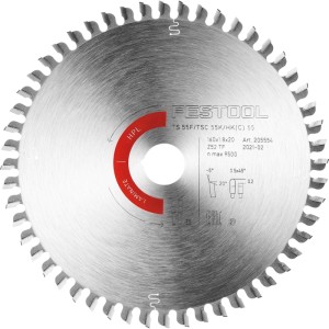 Festool Kreissägeblatt 160mm, silber, mit Hartmetallzähnen für Laminat, Holz, Kunststoff. Präzise Schnitte für Sägearbeiten.