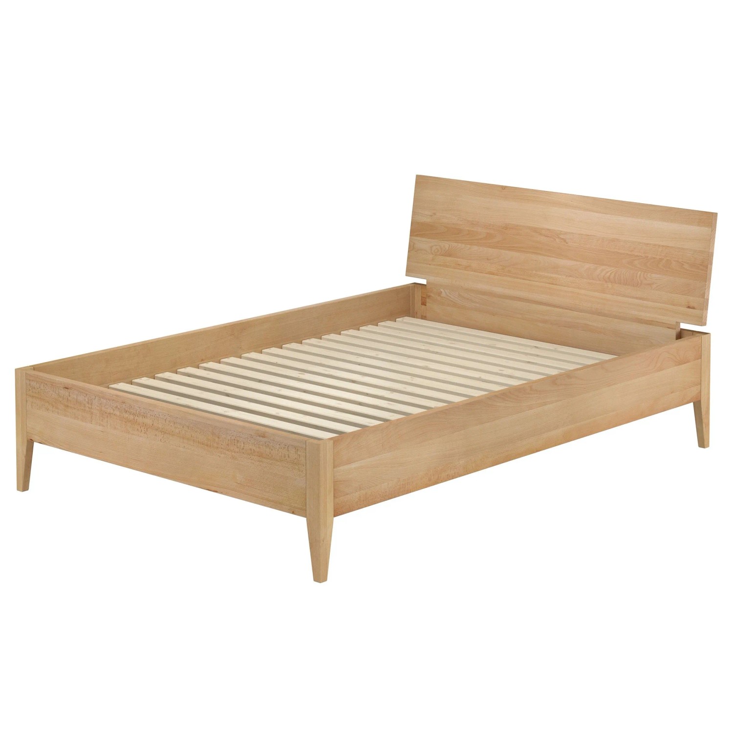 Erst-Holz Doppelbett Metallfrei 140 x 200 cm Massives Buchenholz Konische Füße Modell 94 Rollrost inkl.