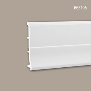 Weißes Sockelleisten-Set PROFHOME, 6 Zierleisten (12 m) aus Polystyrol für Paneel-Zubehör.