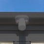 Detailaufnahme: Anthrazitfarbener Westmann Carport Rundbogen, Befestigungselement am Dach.