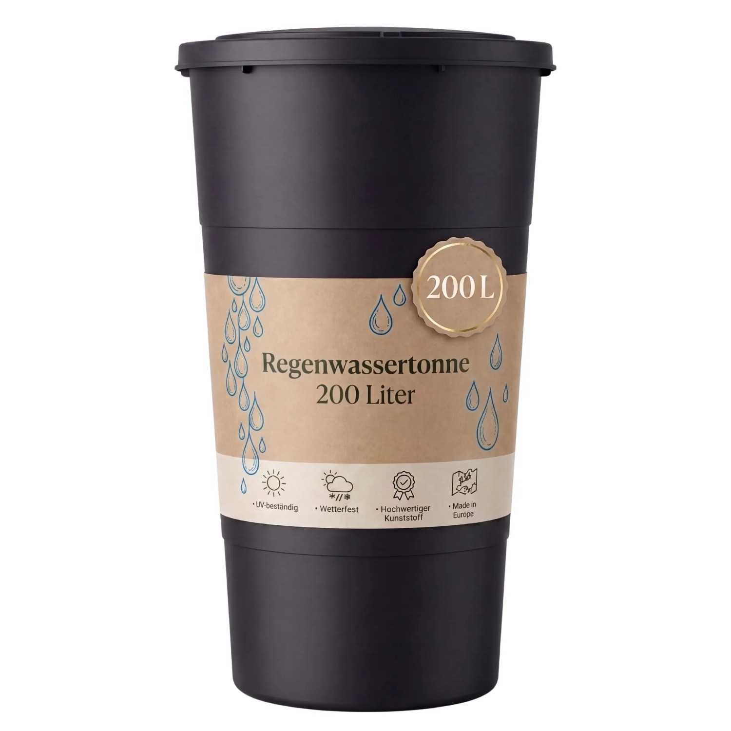 BigDean Regentonne 200L Anthrazit Made in Europa