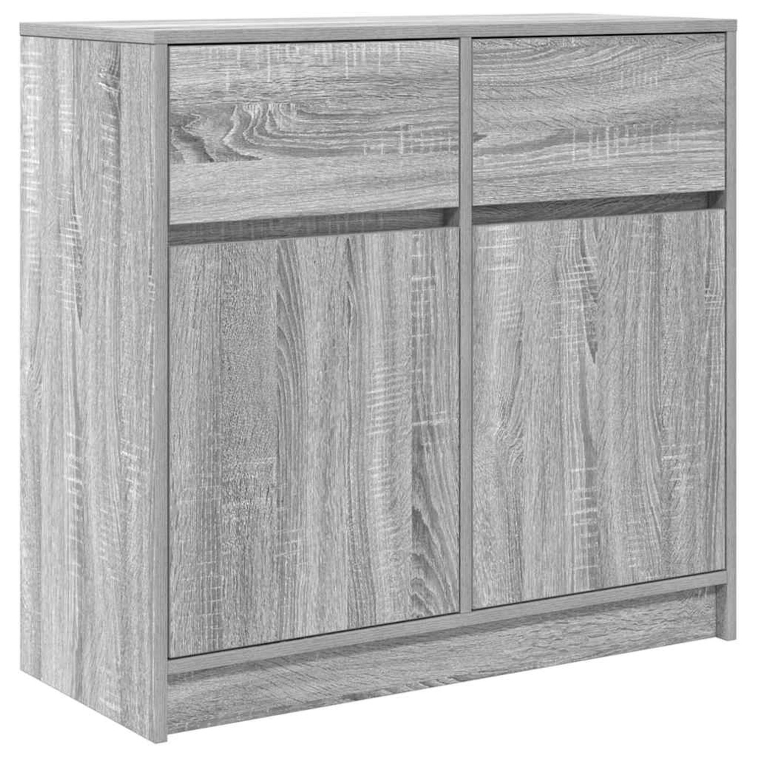 vidaXL Sideboard mit Schublade Grau Sonoma 80x34x76 cm Holzwerkstoff 861540 günstig online kaufen