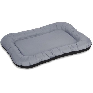 Graues Knuffelwuff Hundebett Lucky, wasserfest, für In- und Outdoor, Größe L (70x46cm).