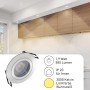 9er Set schwenkbarer LED Deckeneinbaustrahler Lyon, Aluminium, warmweißes Licht, silberfarben.