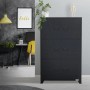 ML-Design Aktenschrank, 75x40x120 cm, Anthrazit Stahl, freistehend, mit 6 Türen.