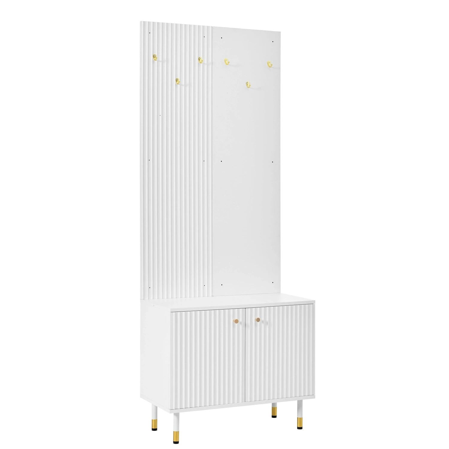 Merax Garderobenschrank Schuhschrank Haken PB MDF