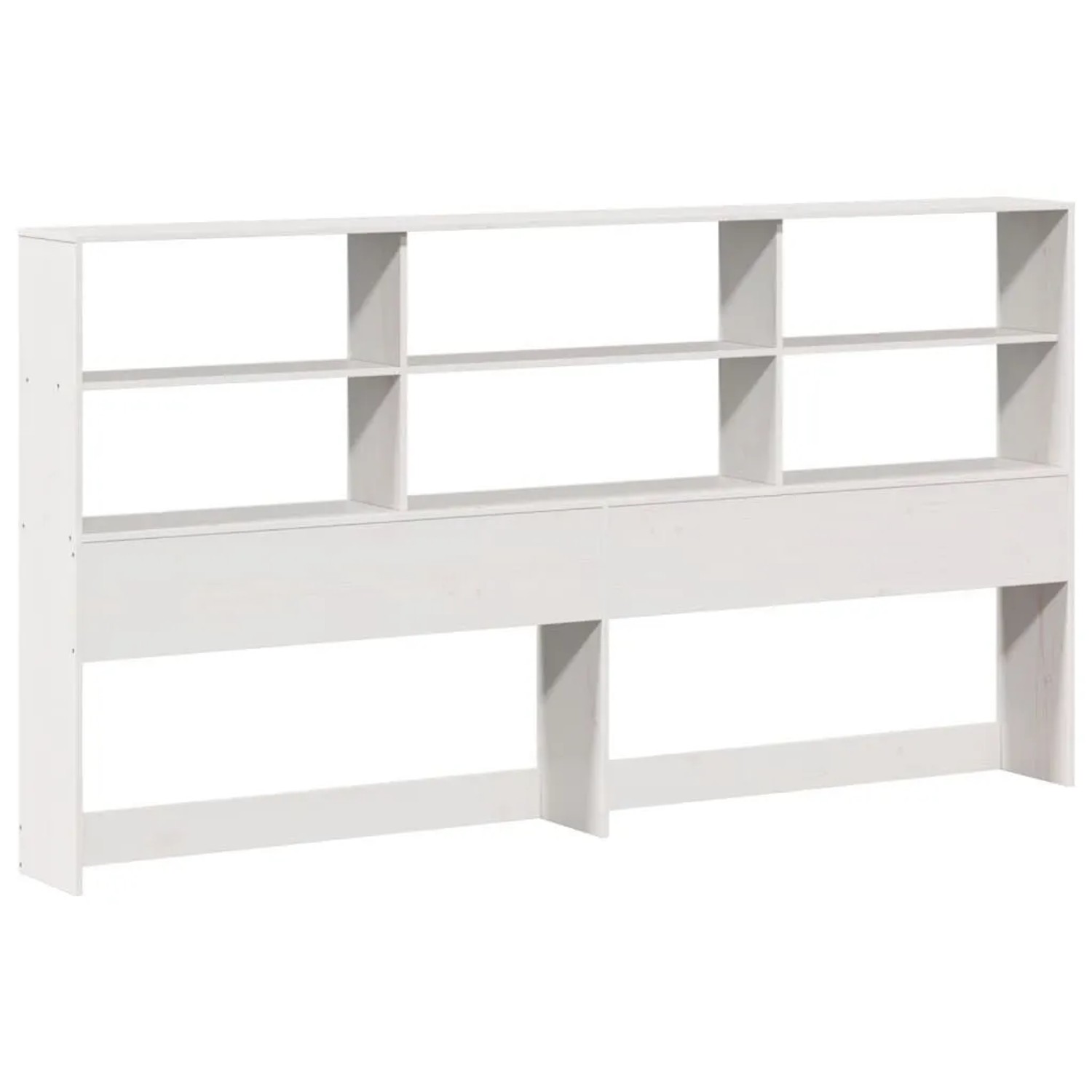 vidaXL Kopfteil mit Stauraum Weiß 180 cm Massivholz Kiefer 855652