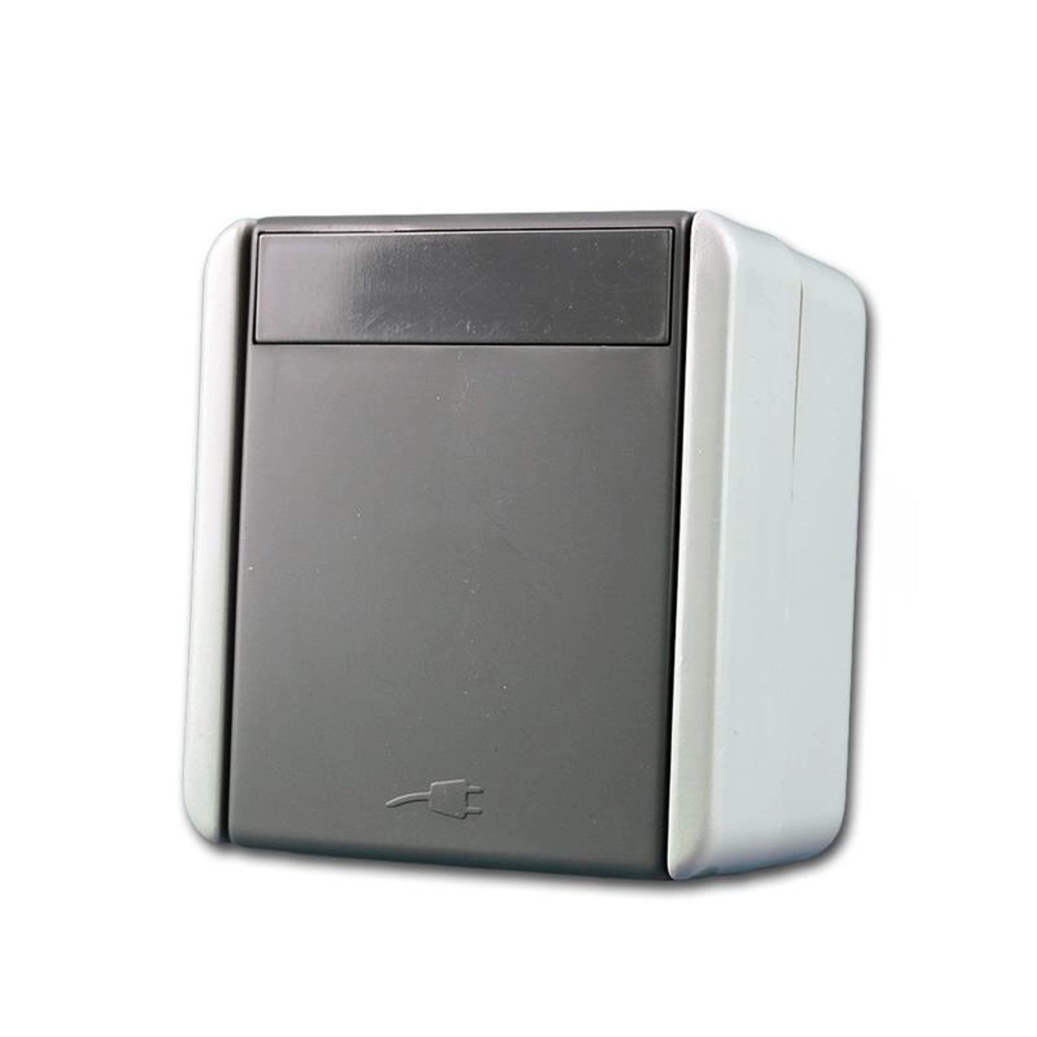 TEM Fontana Schuko Steckdose Grau 250V16A AP IP44 günstig online kaufen