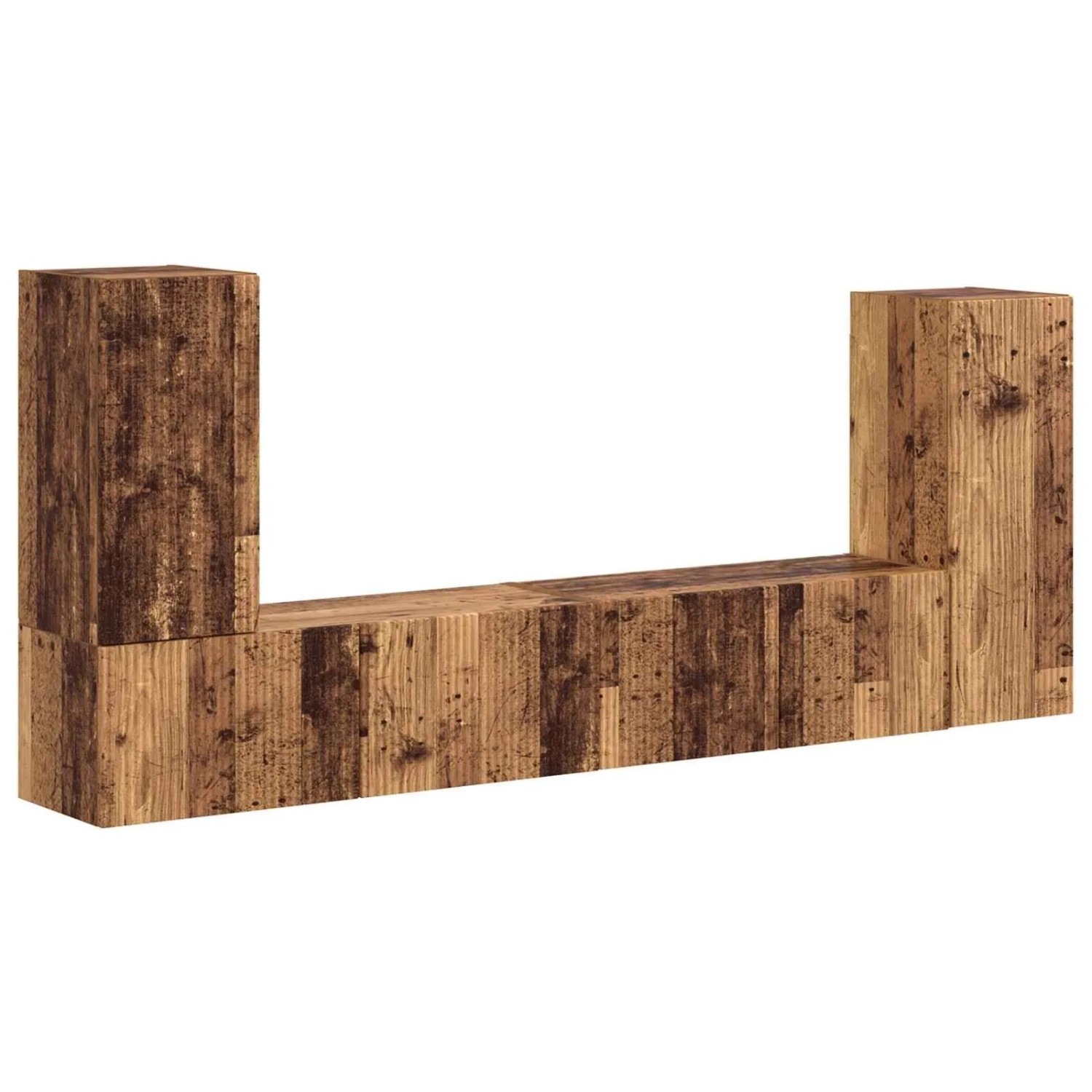 vidaXL TV-Schrankset 4 Stk Altholz Holzwerkstoff 3409121 günstig online kaufen