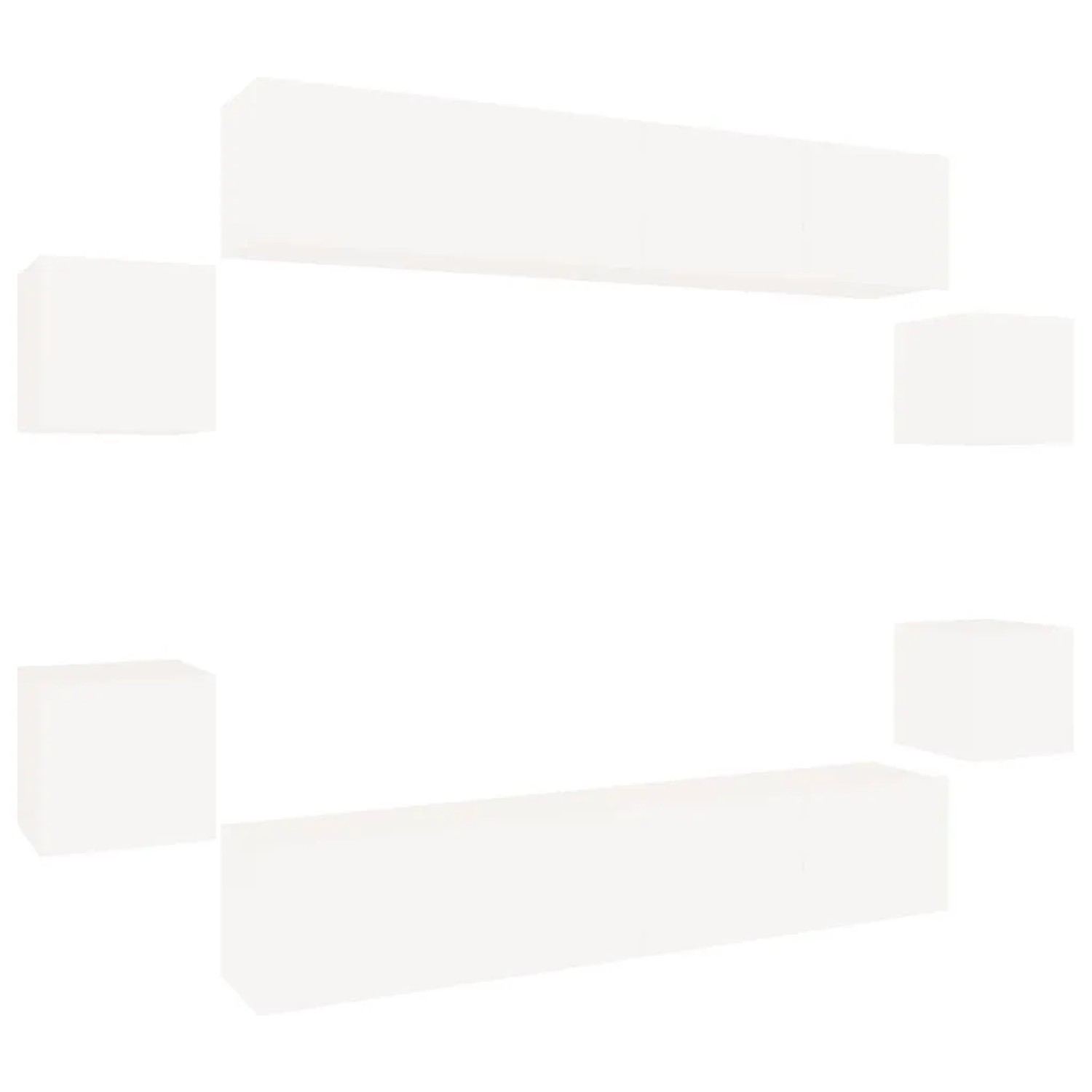 vidaXL 8-Tlg TV-Schrank-Set Weiß Holzwerkstoff 3114214 günstig online kaufen