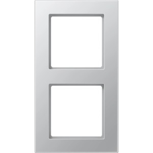 Jung Rahmen 2-fach aus Aluminium für Schalter und Steckdosen der Serie A.