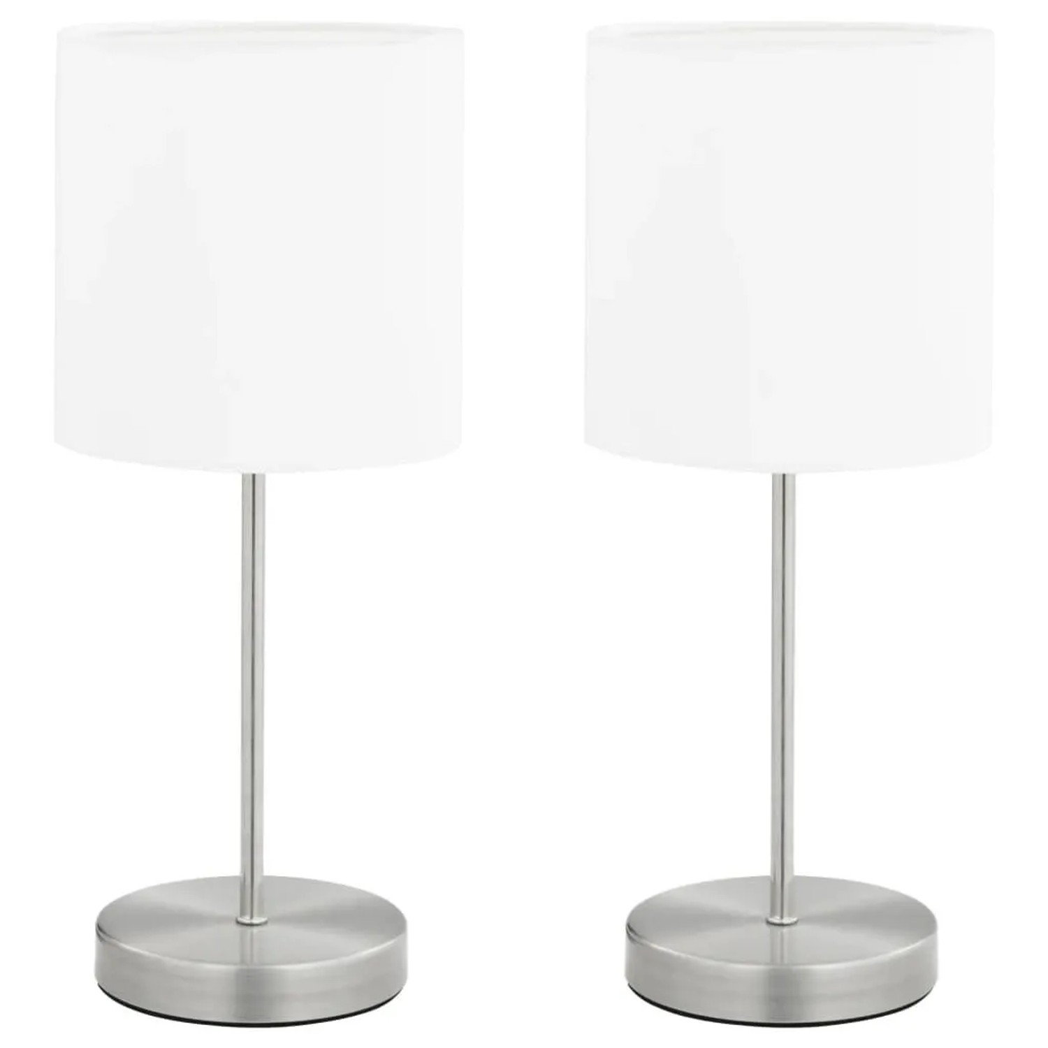 vidaXL Tischlampen 2 Stk Touch-Sensor Weiß E14 51038
