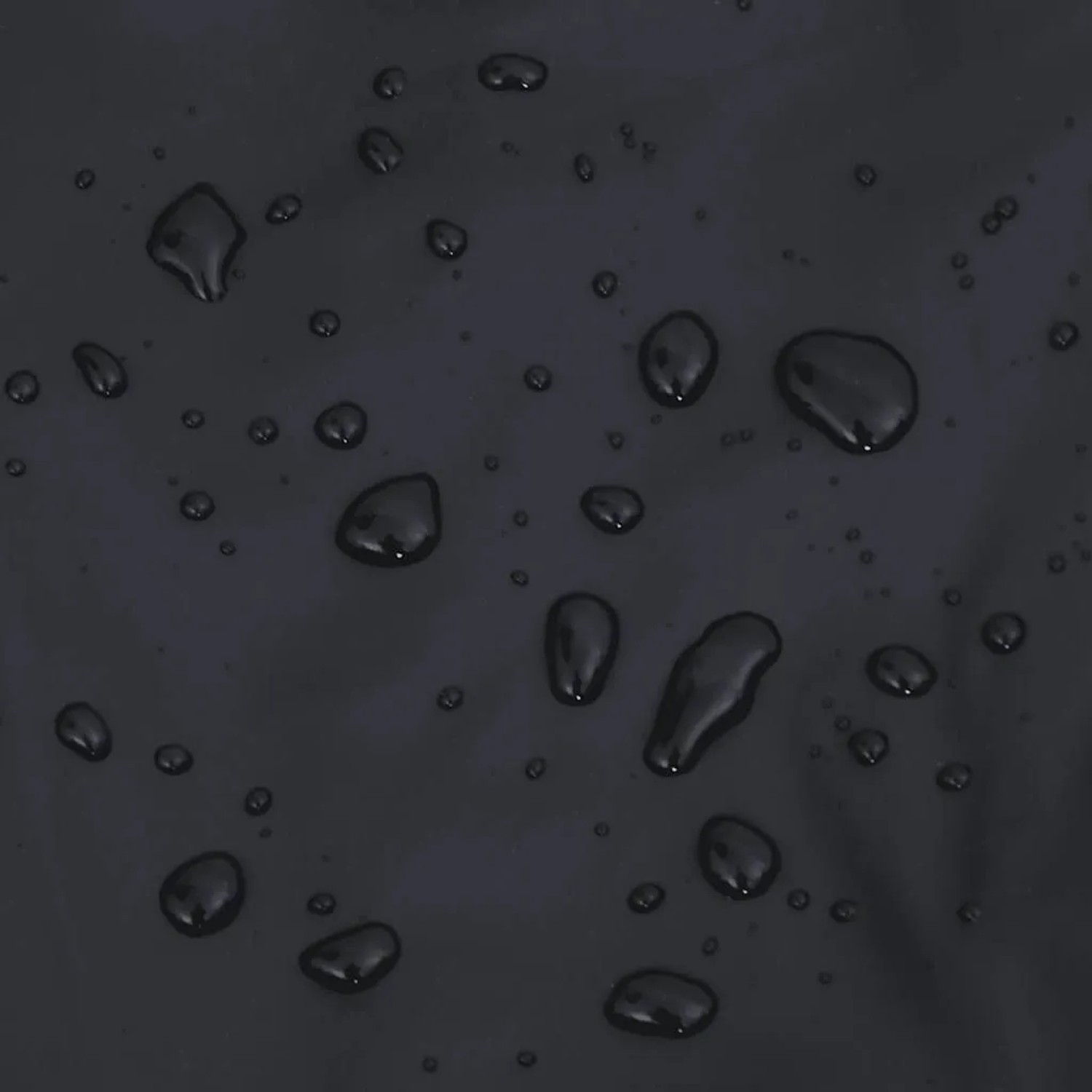 Detailaufnahme: Schwarze vidaXL Wathose mit Wassertropfen, Größe 39, für Angeln und Arbeit.