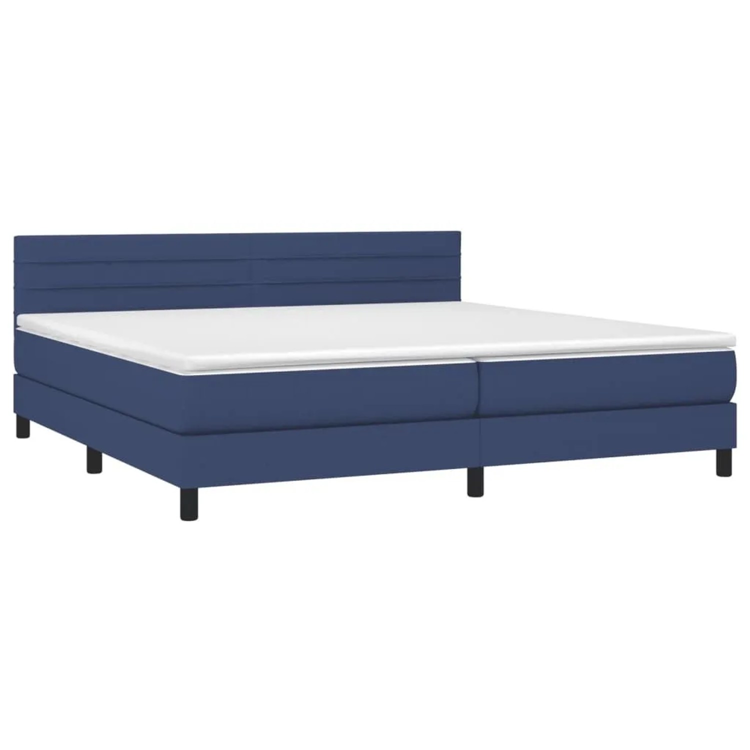 vidaXL Boxspringbett mit Matratze & LED Blau 200x200 cm Stoff 3133267 günstig online kaufen
