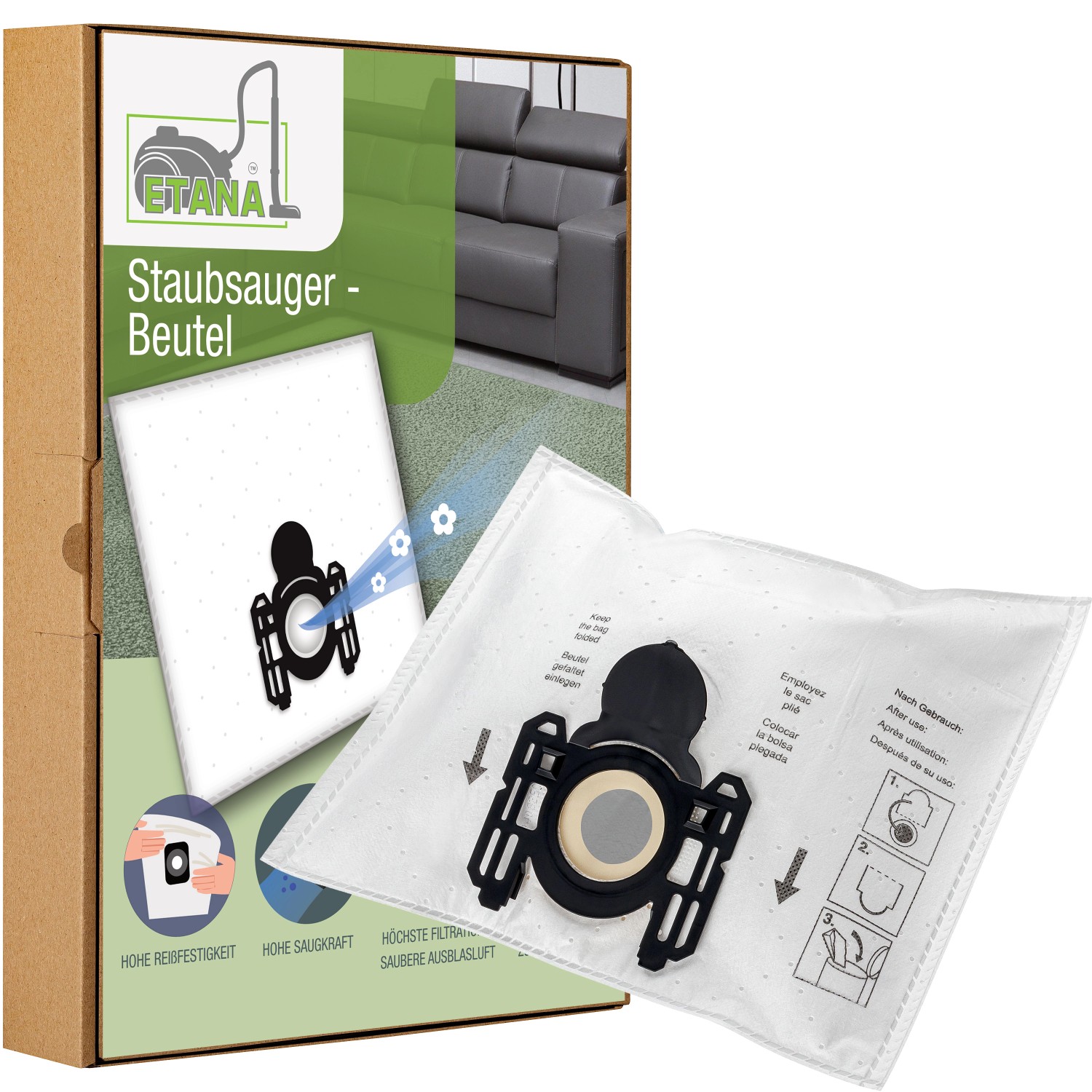 Etana 10x Staubsaugerbeutel Kompatibel Mit AEG Ae4589 Ergo Essence günstig online kaufen