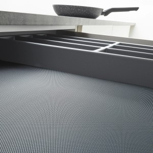 SOTECH Antirutschmatte ORGA WEAVE, schiefergrau, zuschneidbar für Küchenschubladen.