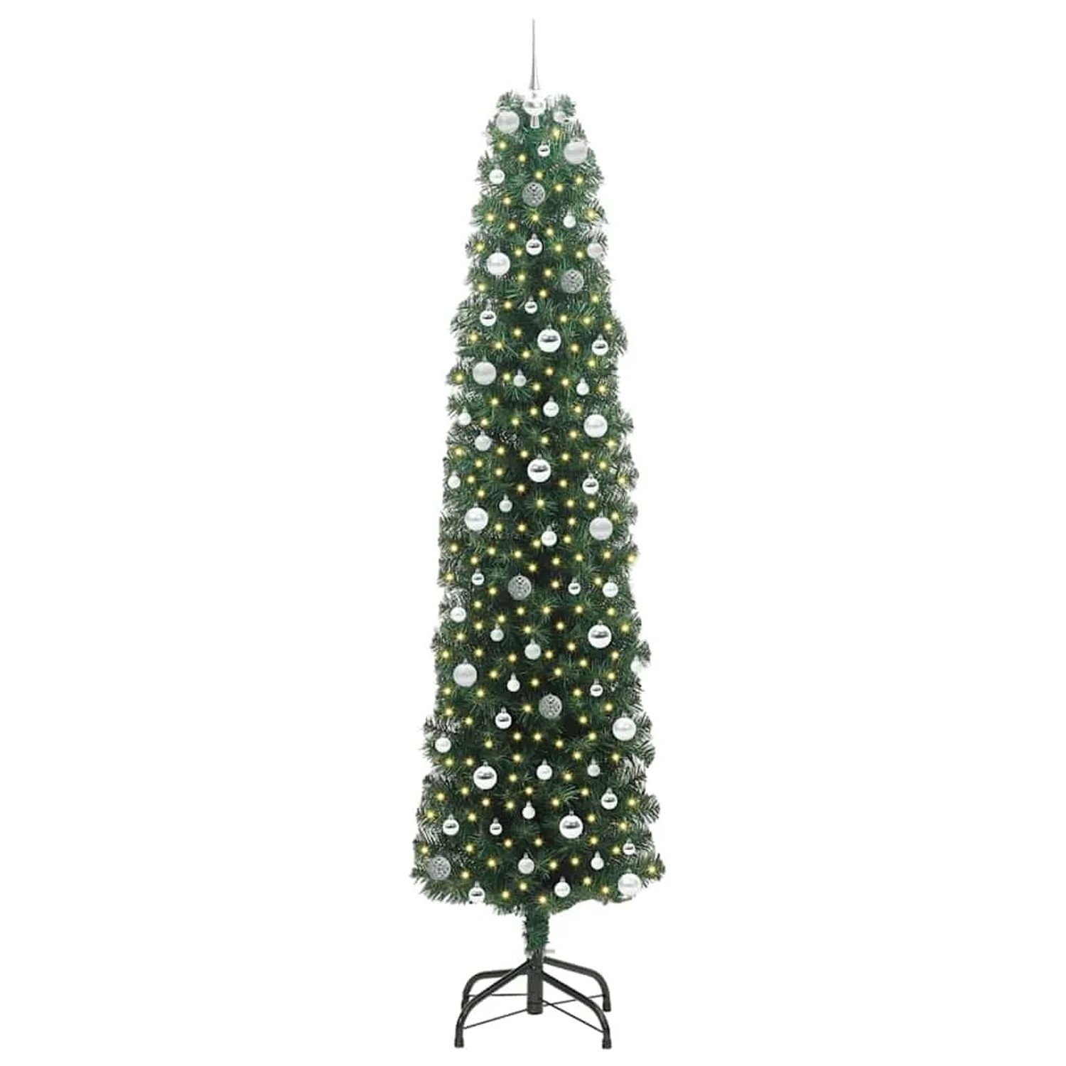 vidaXL Künstlicher Weihnachtsbaum mit 300 LEDs mit Ständer Grün 240 cm 3394974