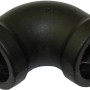 Gardinia Eckstück Industrial Home, Ø 25 mm, schwarz. Für Stilgarnituren im Industrie-Look.