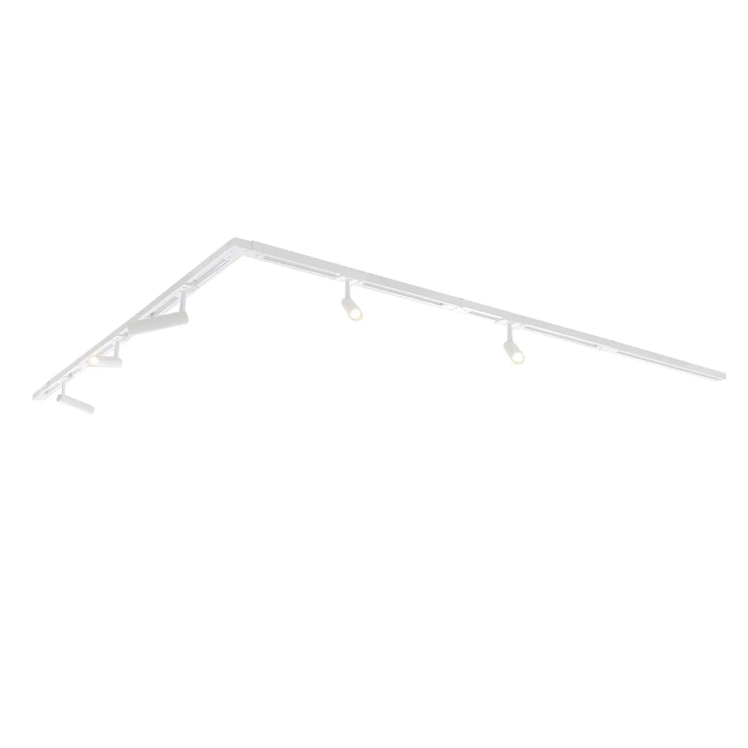 QAZQA Modernes Schienensystem mit 5 Strahlern Weiß 1 Phasig GU10 35mm Iconic Jeana Luxe