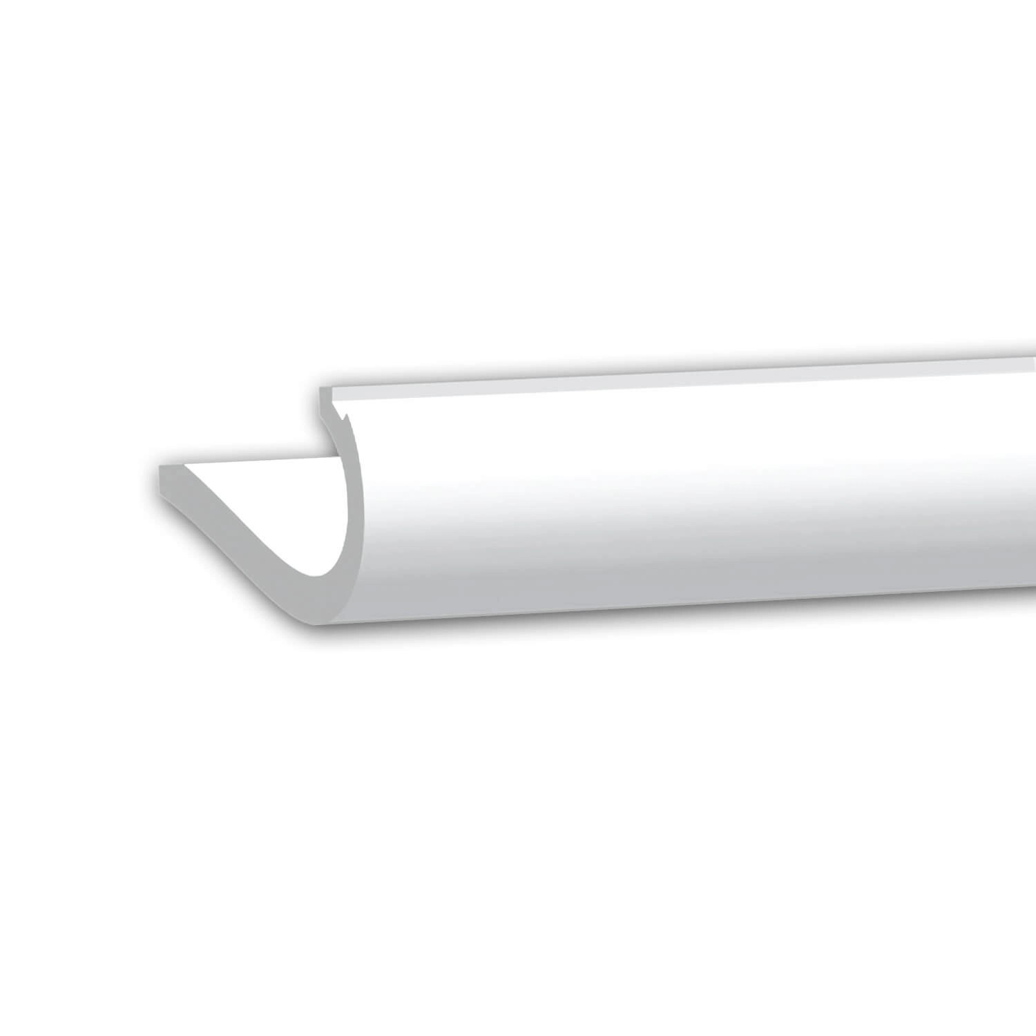 PROFHOME 150710 Eckleiste Deckenleiste Leiste für indirekte Beleuchtung 2 m 200 cm x 24,7 cm x 10 cm Weiß