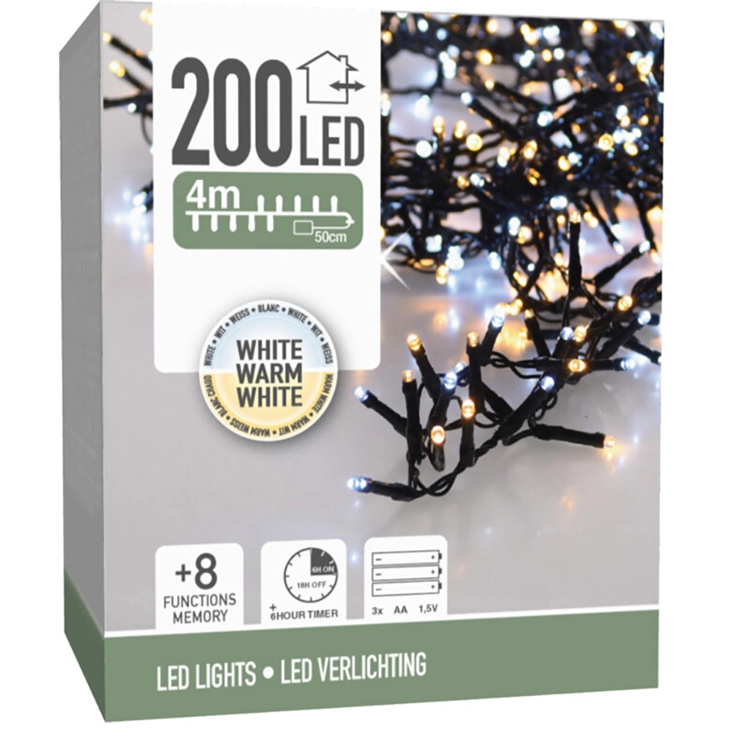 Weihnachtsbeleuchtung Lichterketten Microcluster 200 LED 4 m kaufen bei OBI
