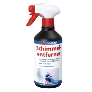 Baufan Schimmelentferner, 500ml Flasche mit Sprühkopf, zur Beseitigung von Schimmel.
