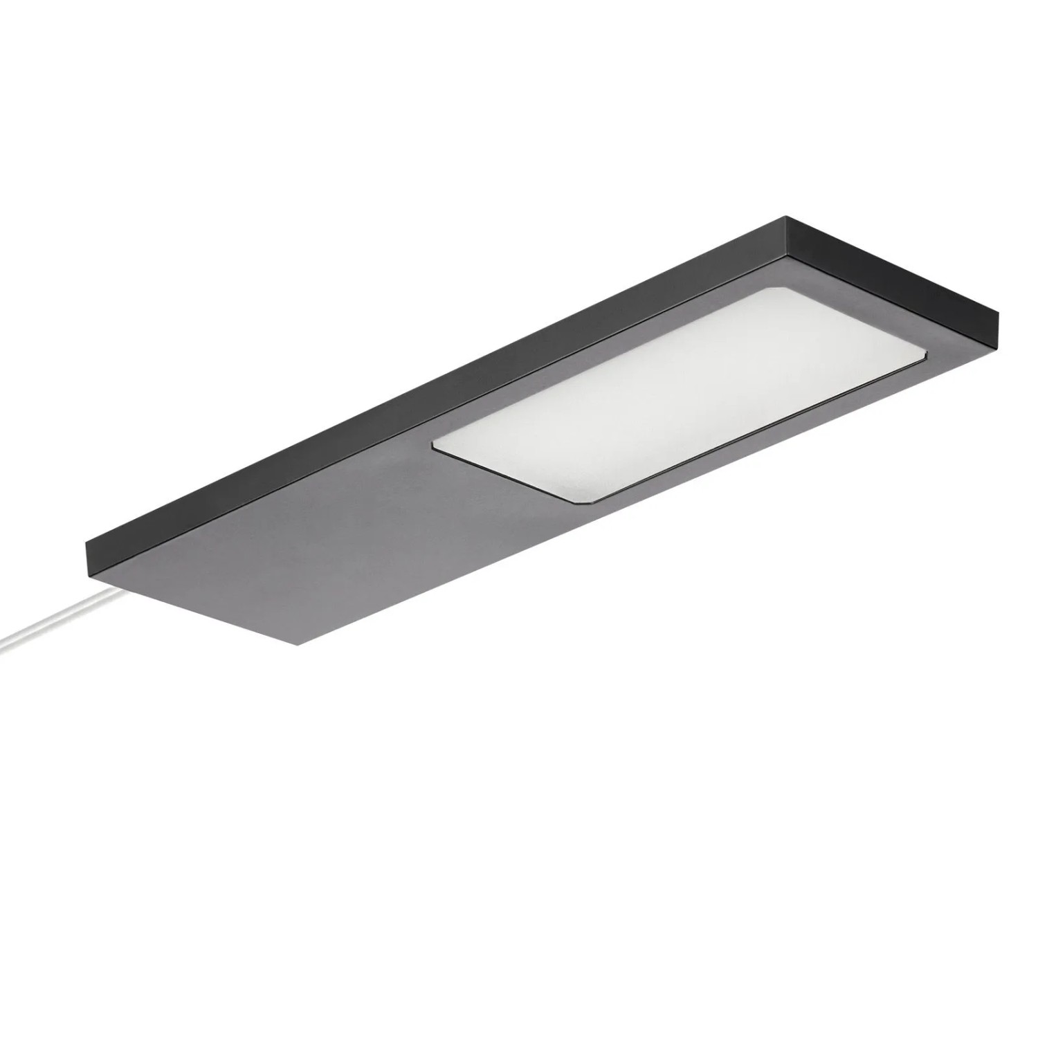 SOTECH 1er Set LED Möbelleuchte GIULIA II Ohne Sensor Schwarz 4000K Neutralweiß inkl. Trafo und Verteiler