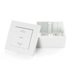 Avosdim Innenschalter für Kabelmotoren Aufputz mit Schalterdose, weiße Rollladensteuerung.