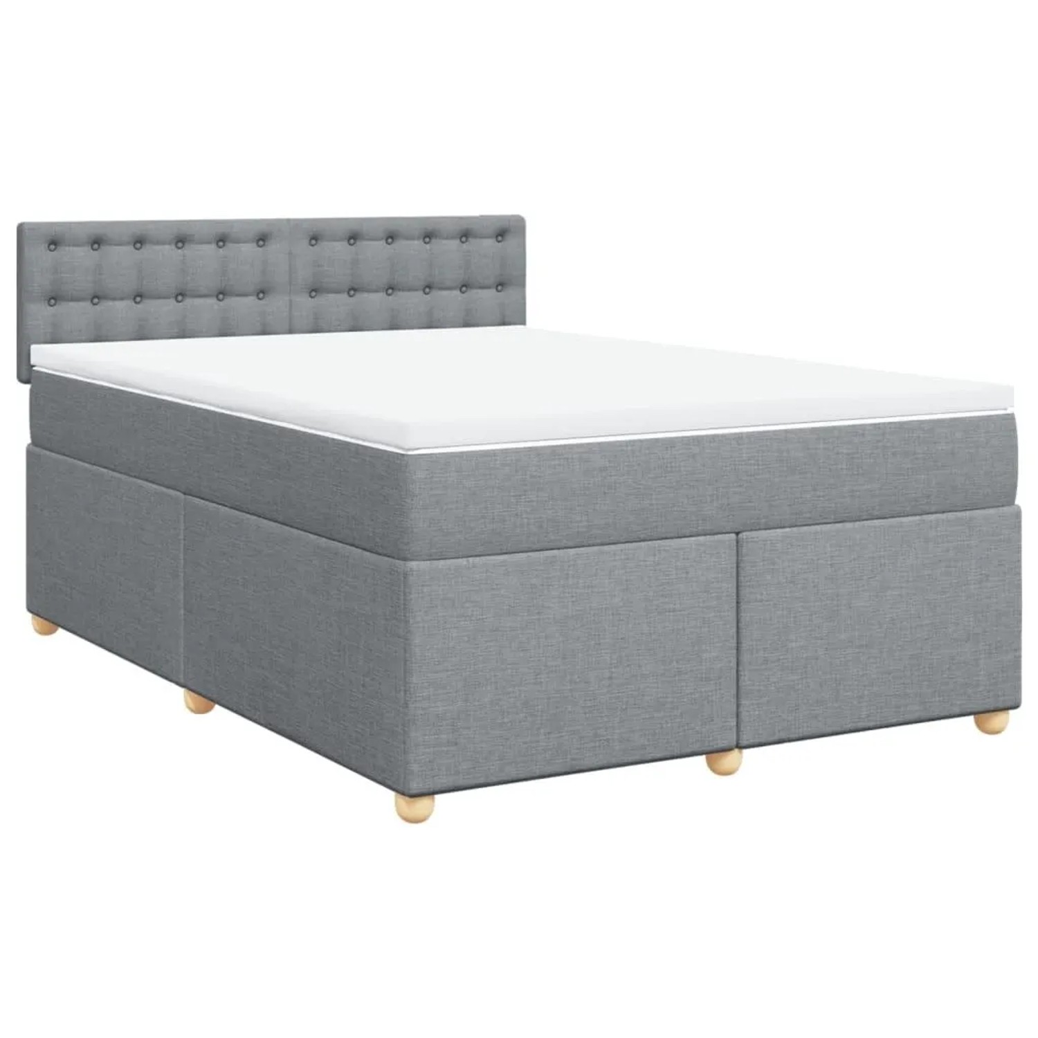 vidaXL Boxspringbett mit Matratze Hellgrau 140x200 cm Stoff 3289017 günstig online kaufen