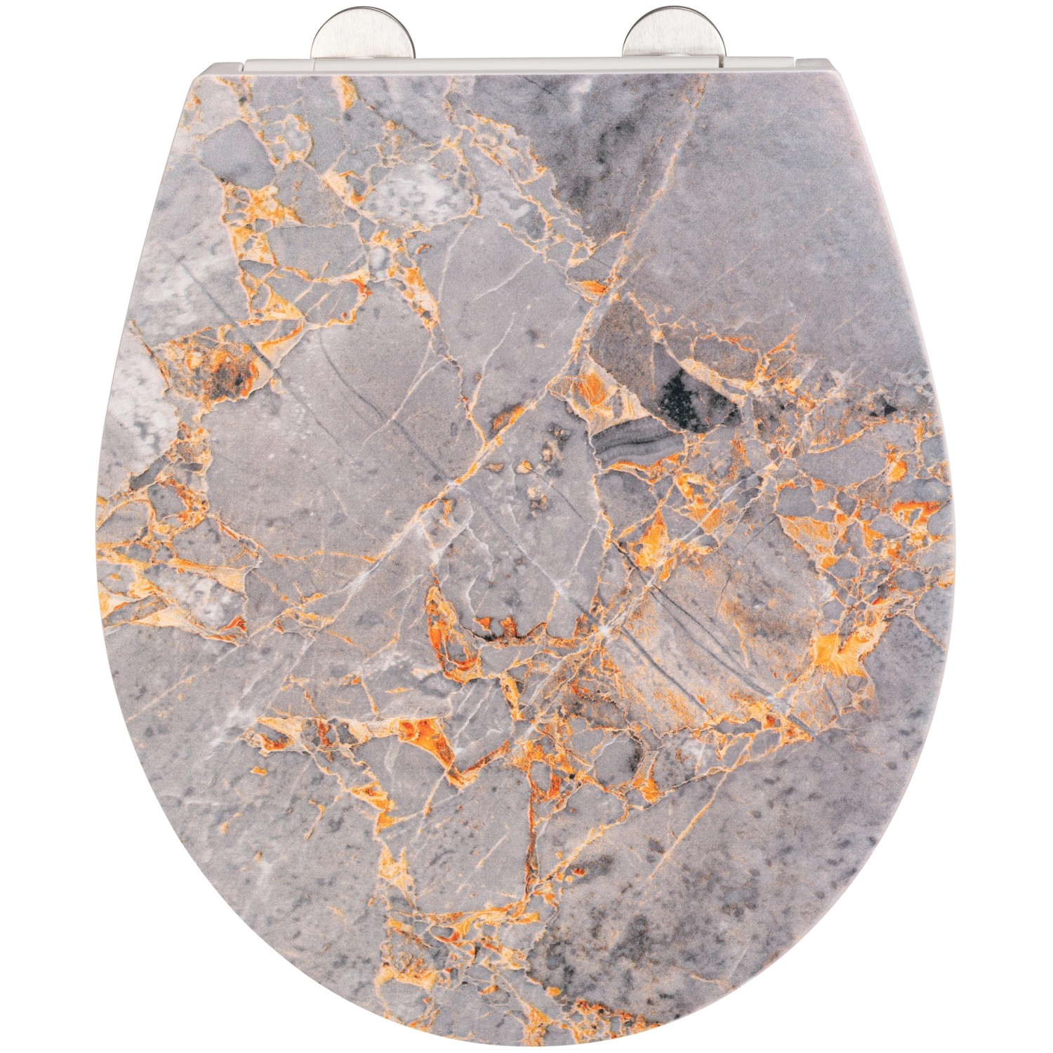 Wenko Premium WC-Sitz Grey Marble Aus Duroplast Mit Absenkautomatik ...